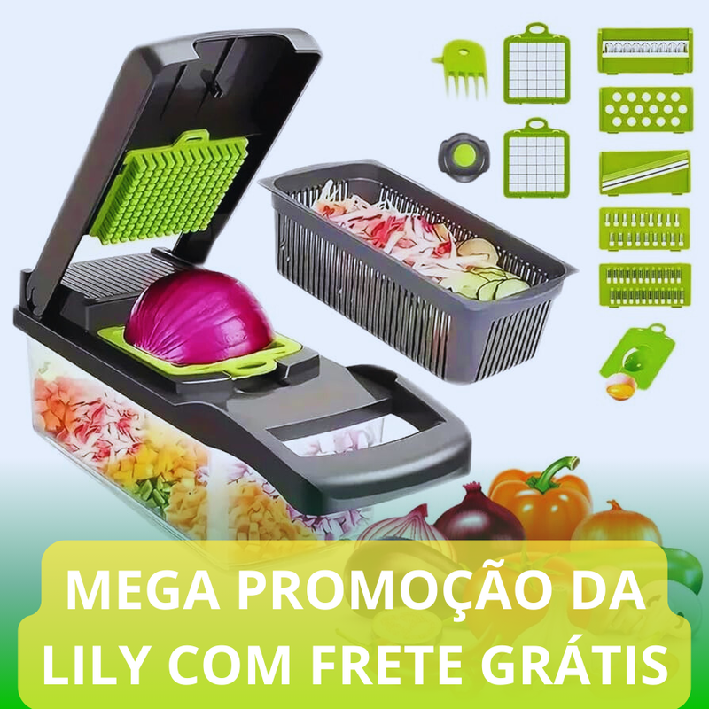 Cortador Multifuncional de 16 Peças - Frete Grátis